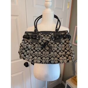 Coach Hampton Gray Canvas Tote Bag Authentic